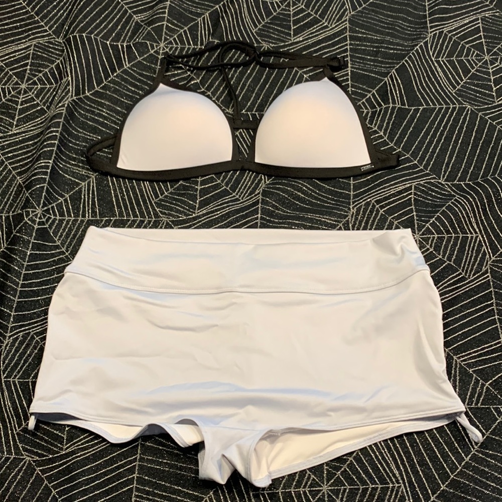 PINK Gym to Swim Coordinated Set in Blue Hydrangea